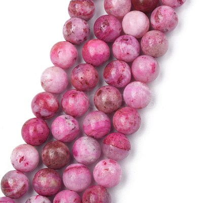 Natural Gemstone Hemimorphite Round Beads Strands G-L145-8mm-02-1