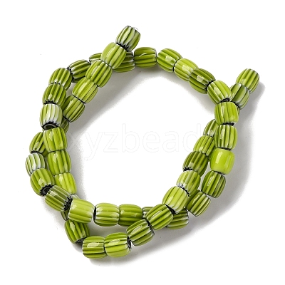 Handmade Lampwork Chevron Beads Strands LAMP-K041-01B-26-1