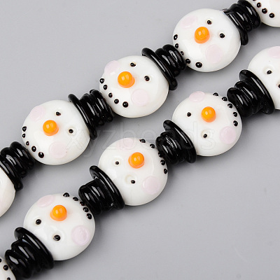 Handmade Lampwork Beads Strands LAMP-N021-018-1