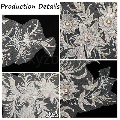 Polyester Acrylic Rhinestones Applique embroidery ABS Sequins FIND-WH20019-165A-01-1