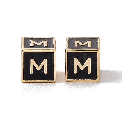 Rack Plating Brass Enamel Beads KK-B060-04G-01M-1