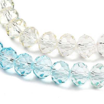 Transparent Painted Glass Beads Strands DGLA-A034-T6mm-A21-1