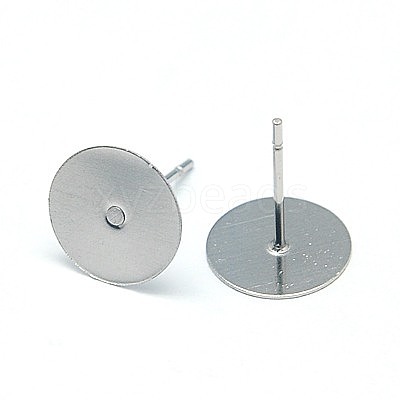 Tarnish Resistant 304 Stainless Steel Stud Earring Findings STAS-E025-2-1