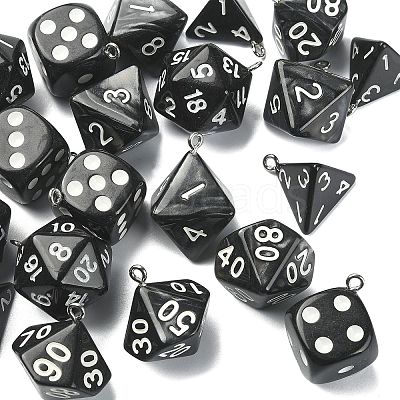 20Pcs 5 Styles Opaque Resin Pendants RESI-CJ0002-64-1