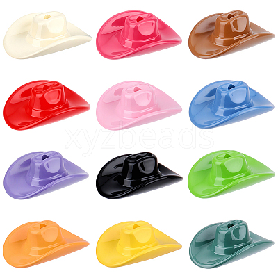 60Pcs 12 Colors Opaque Acrylic Beads OACR-PA0001-64-1