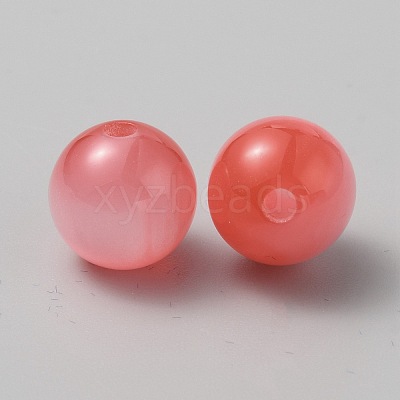 10Pcs Imitation Cat Eye Resin Beads FIND-WH0162-15-1