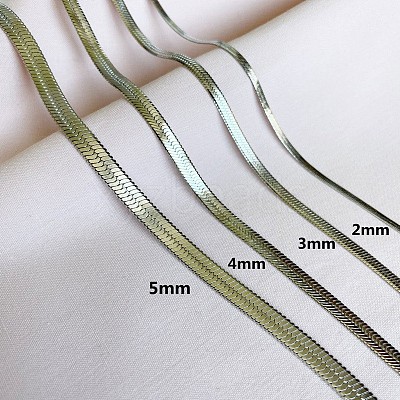 304 Stainless Steel Snake Chain Necklaces for Women WG80FEF-21-1