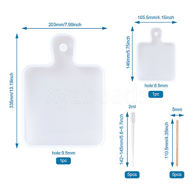 DIY Rectangle Handle Dinner Plate Silicone Molds DIY-TA0008-79-1