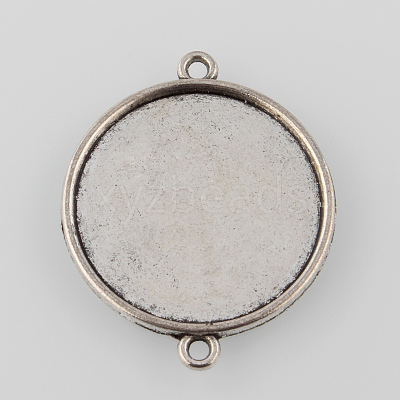 Tibetan Style Alloy Cabochon Connector Settings X-TIBE-M022-14AS-1