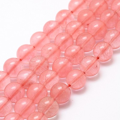 Cherry Quartz Glass Bead Strands G-G735-44-4mm-1