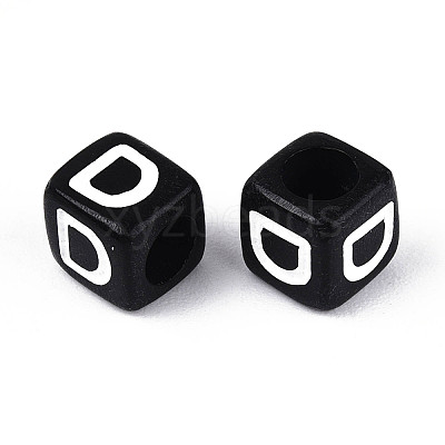 Initial Acrylic Horizontal Hole Beads OACR-ZX006-35D-1