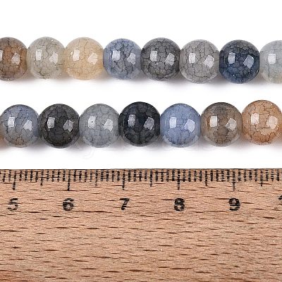 Baking Paint Crackle Glass Beads Strands GLAA-Q106-03A-18-1