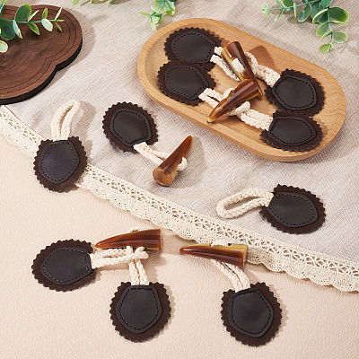 5 Pairs Resin Buttons BUTT-TA0001-48B-1