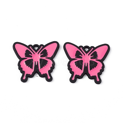 Spray Painted Alloy Pendants PALLOY-K001-40-1