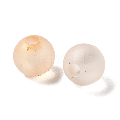 Frosted Transparent Acrylic Beads OACR-F013-13E-1