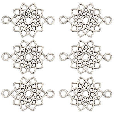 100Pcs Tibetan Style Alloy Connector Charms FIND-SC0006-16-1