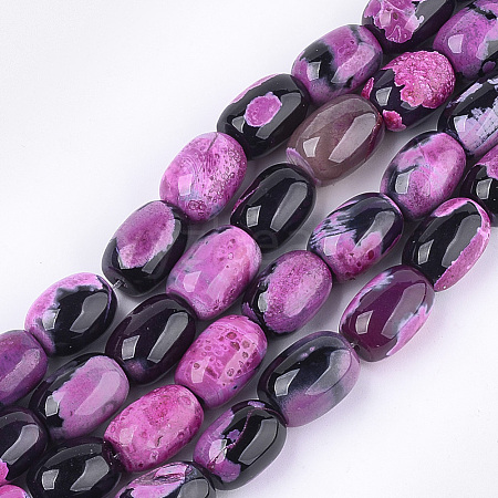 Natural Fire Crackle Agate Beads Strands G-T121-03C-1