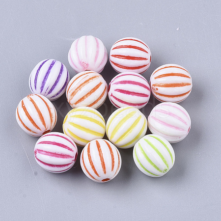 Craft Style Acrylic Corrugated Beads MACR-S299-016-1