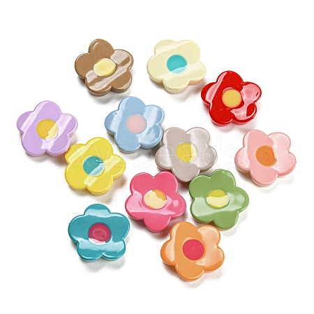 Opaque Resin Cabochons RESI-D003-01-1