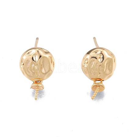 Brass Stud Earring Findings KK-G432-23G-1