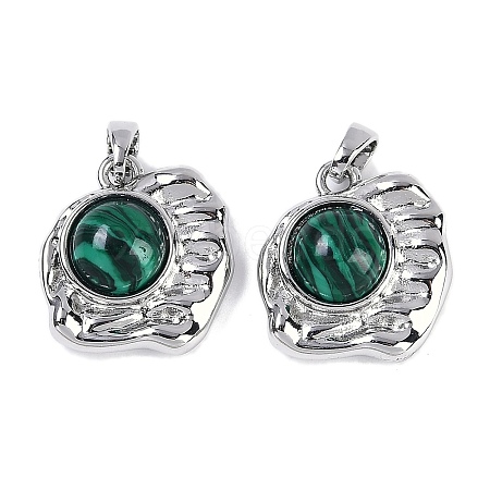 Synthetic Malachite Pendants KK-U043-43P-D-1