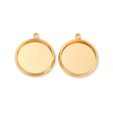 Brass Pendant Cabochon Settings KK-F898-20C-G-1