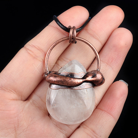 Natural Quartz Crystal Pendants PW-WG1CD35-01-1