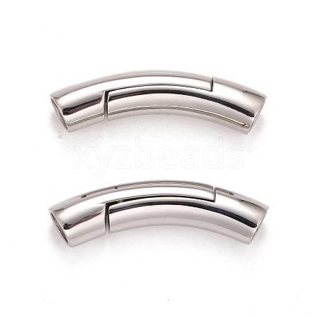 Tarnish Resistant Column 304 Stainless Steel Magnetic Necklace Clasps STAS-O035-10B-1