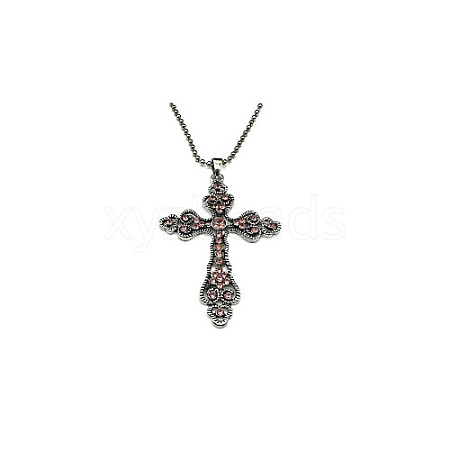 Cross Zinc Alloy Pendant Necklace NF8765-01-1