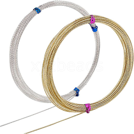 BENECREAT 2Rolls 2 Colors Brass Wire CWIR-BC0001-37-1