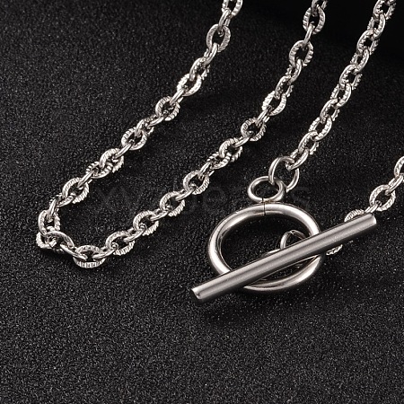 304 Stainless Steel Cable Chain Necklaces NJEW-JN01471-1