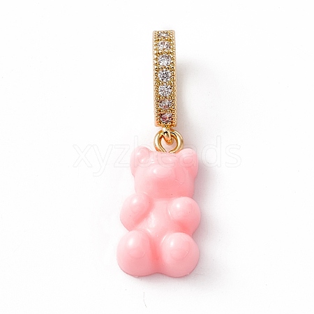 Opaque Resin Pendants RESI-E020-01G-03-1