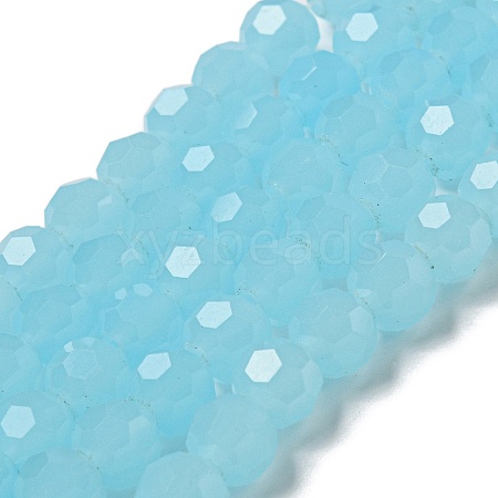 Imitation Jade Glass Beads Stands EGLA-A035-J8mm-D09-1