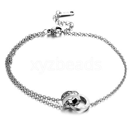 Titanium Steel Charm Anklets for Women WG18C2B-34-1