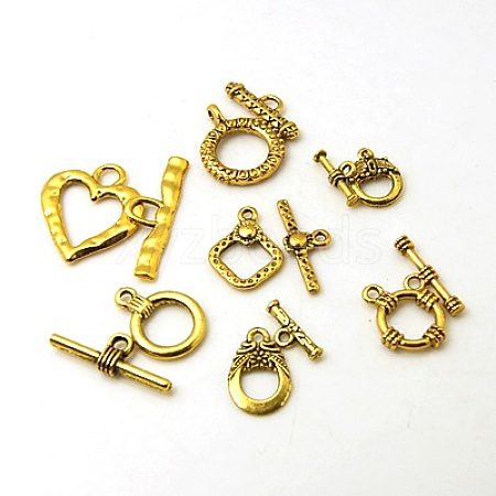 Tibetan Style Toggle Clasps TIBE-MSMC001-2AG-1