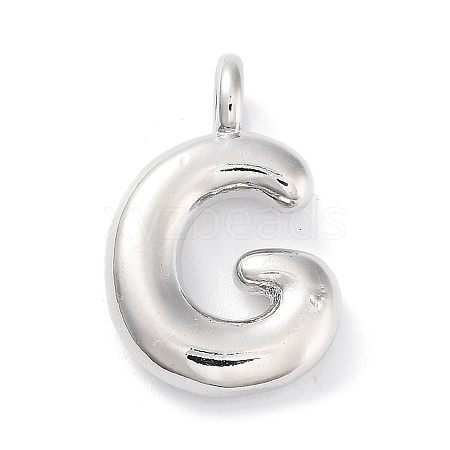 Rack Plating Brass Balloon Letter Pendants LS-KK-C050-01P-G-1