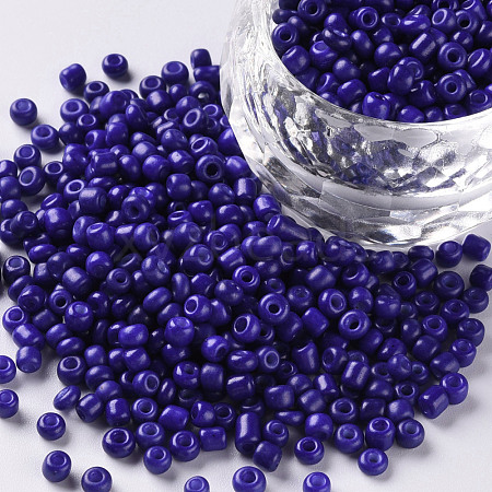 Baking Paint Glass Seed Beads SEED-US0003-3mm-K6-1