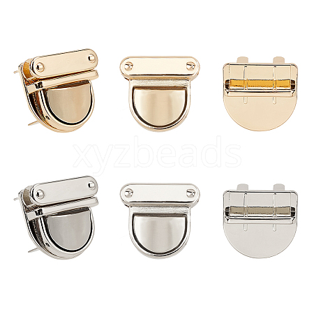 Alloy Bag Twist Lock Accessories AJEW-PH0017-68-1