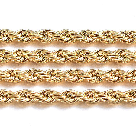 Handmade Ion Plating(IP) 304 Stainless Steel Rope Chains STAS-P203-F01-1