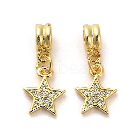 Rack Plating Brass Micro Pave Cubic Zirconia Charms KK-S398-05A-1