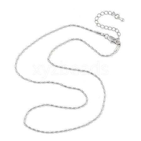 Brass Column Link Chain Necklaces for Women NJEW-Q344-07P-1