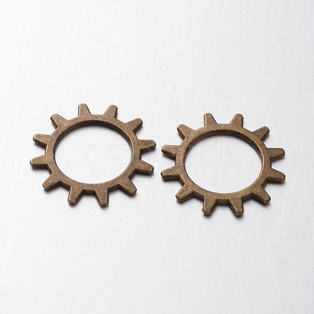 Tibetan Style Alloy Steampunk Pendants TIBEP-AB5031-AB-FF-1