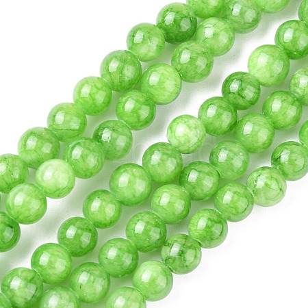 Natural Mashan Jade Round Beads Strands X-G-D263-6mm-XS17-1