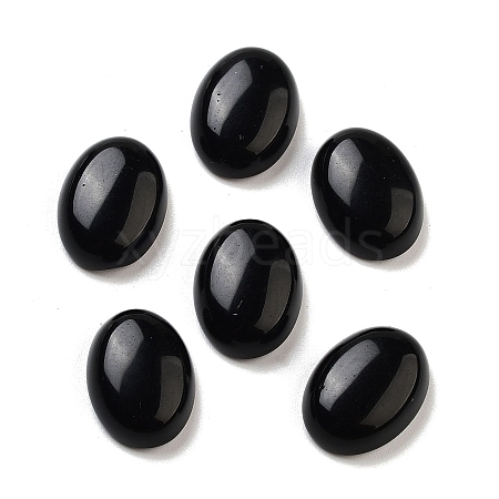 Natural Obsidian Cabochons G-G145-01B-51-1