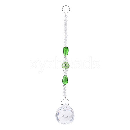 Faceted Crystal Glass Ball Chandelier Suncatchers Prisms AJEW-G025-A06-1