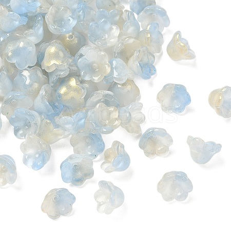 Transparent Glass Beads Caps GLAA-B028-01K-1