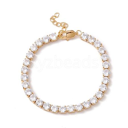 Classic Cubic Zirconia Tennis Bracelet BJEW-G639-01B-G-1