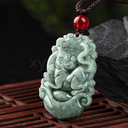 Natural Jadeite Pendant Necklaces G-H306-05-01-1