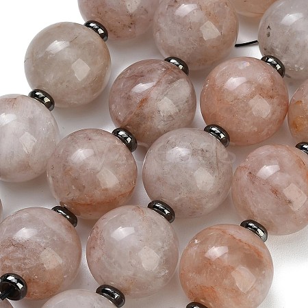 Natural Hematoid Quartz Ferruginous Quartz Beads Strands GG-CBA007A-D09-02-1
