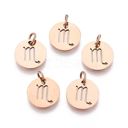 304 Stainless Steel Charms STAS-Q201-T445-8R-1
